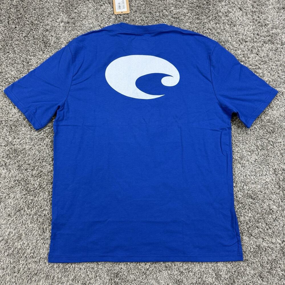 Costs Blue Logo Rear Graphic Classic Mens Tshirt Size L